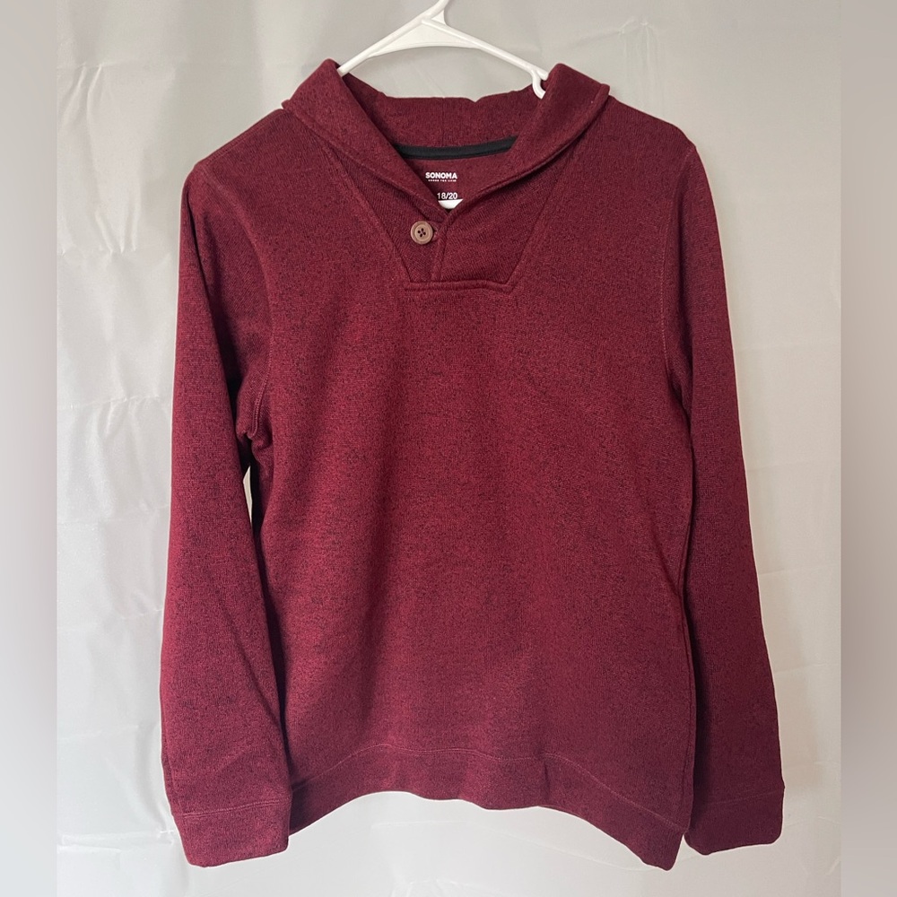 Sonoma Maroon Knit Sweater Boys 18/20